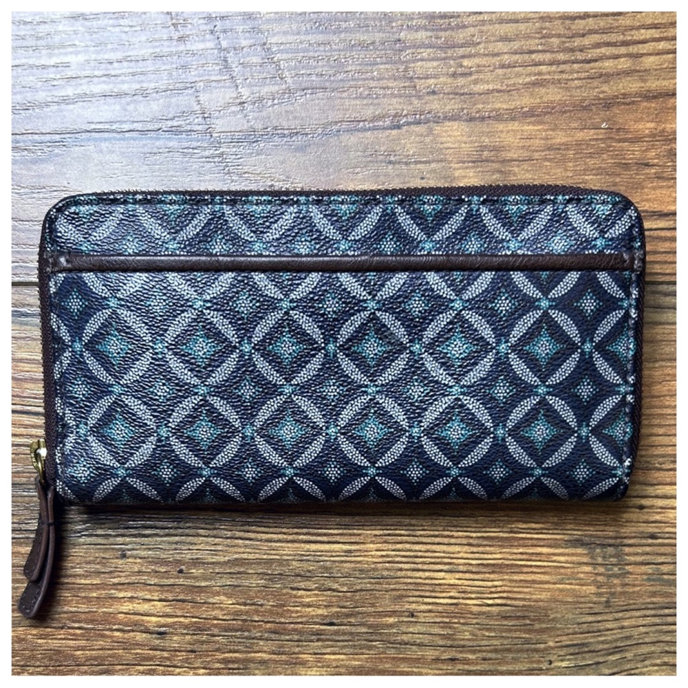 Fossil Geometric Logan Zip Around Wallet - image 7